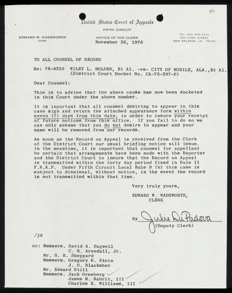 Form for Appearance of Counsel with Cover Letter preview