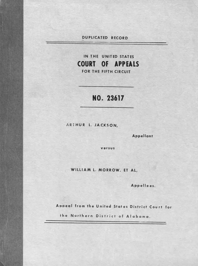 Jackson v. Morrow Duplicated Record preview