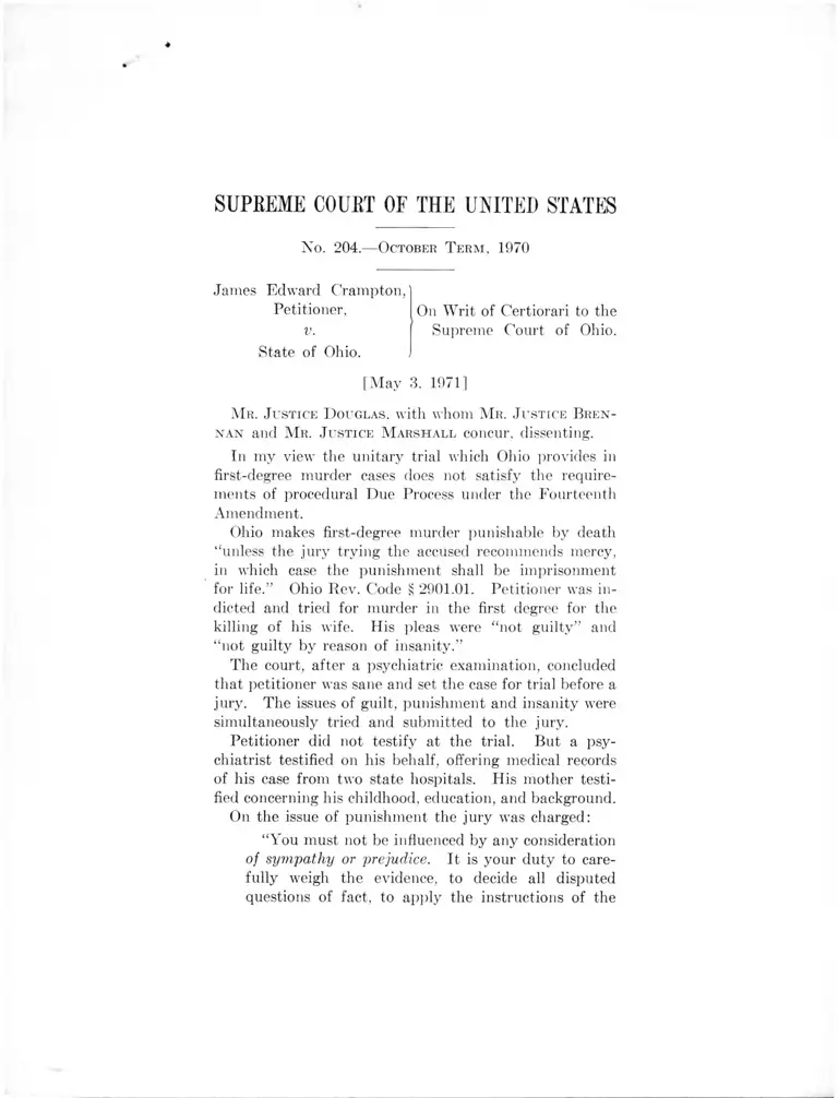 Crampton v. Ohio Judgment preview