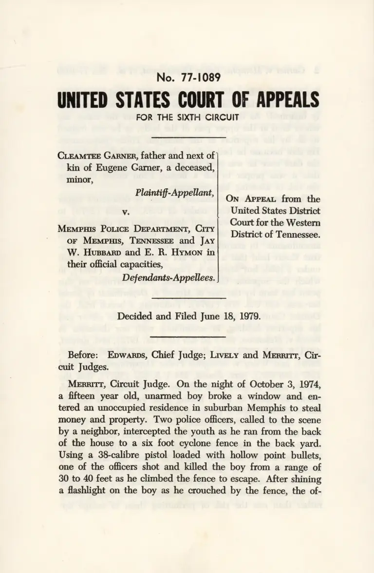 US District Court for the Western District of Tennessee Court Opinion preview