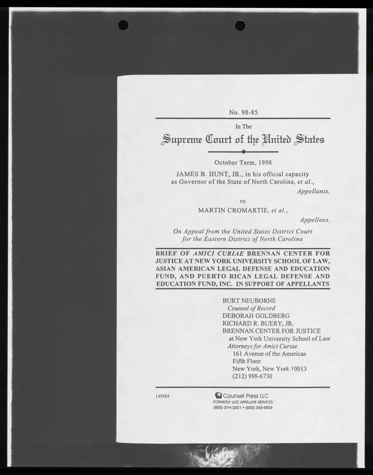 Brief of Amici Curiae Brennan Center in Support of Appellants preview