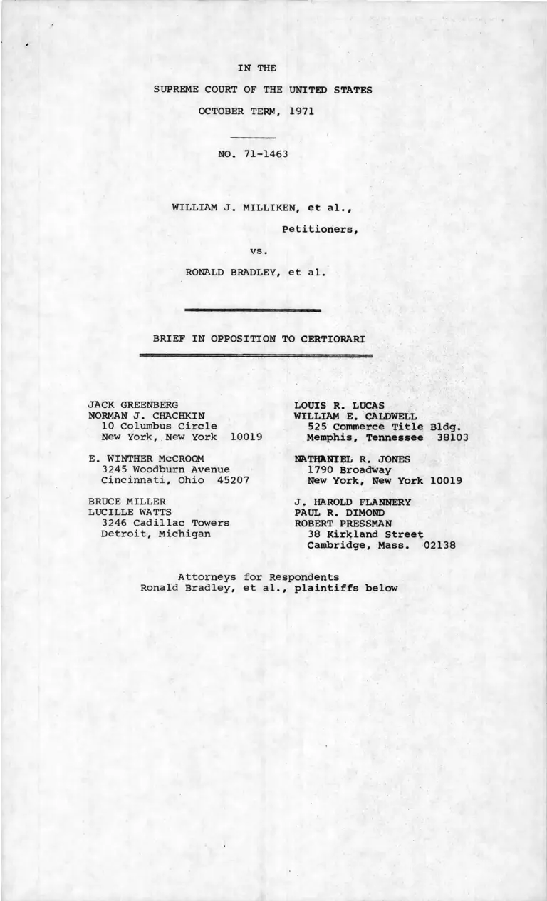 Brief in Opposition to Certiorari preview