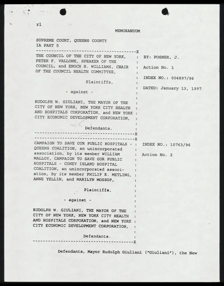 Memorandum by Posner, J preview