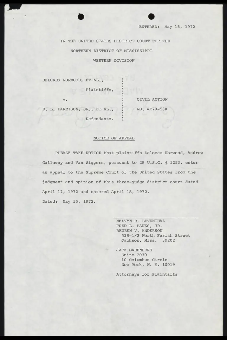 Notice of Appeal preview