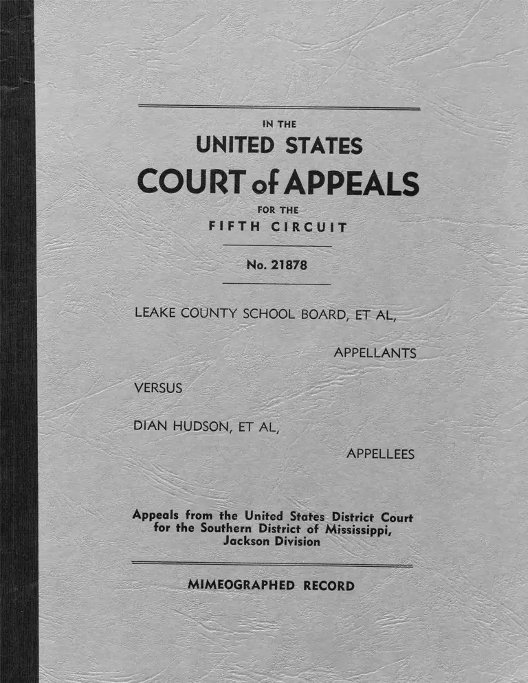 Leake County School Board v. Hudson Record preview