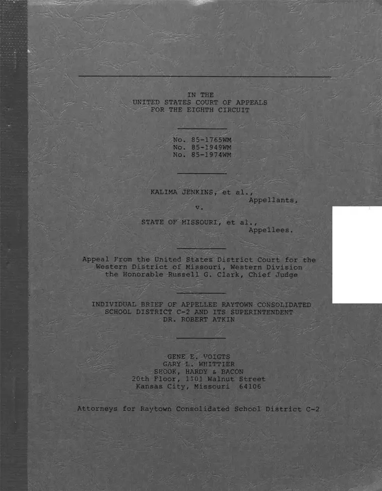 Jenkins v. Missouri Individual Brief of Appellee Raytown Consolidated School District C-2 preview