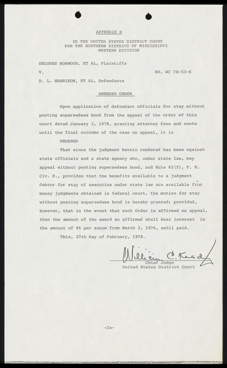 Appendix B - Amended Order preview