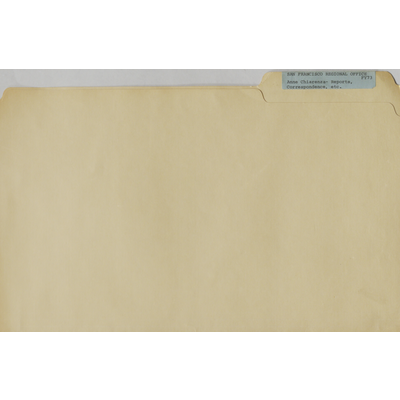 Anne Chiarenza Correspondence and Reports 1973 (Folder) preview
