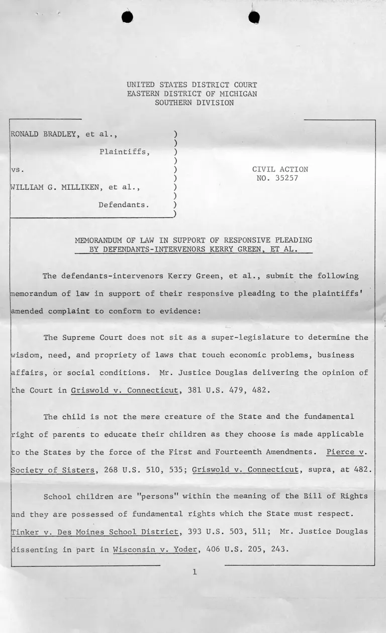 Memo of Law in Support of Pleading preview