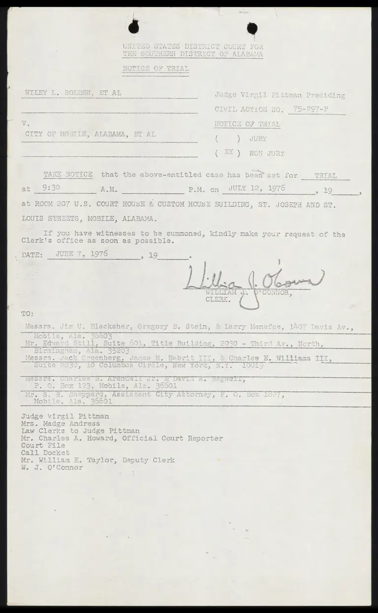 Notice of Trial preview