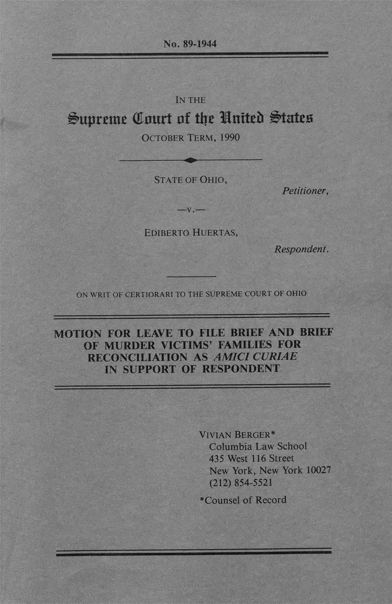 Ohio v. Huertas Motion for Leave to File and Brief Amici Curiae preview