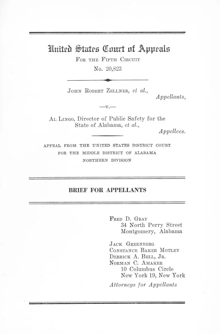 Zellner v. Lingo Brief for Appellants preview