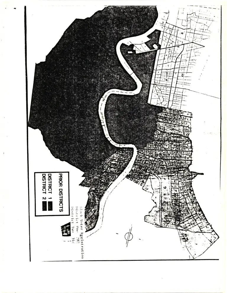 Map of Black Voter Registration in Districts 1 and 2 preview