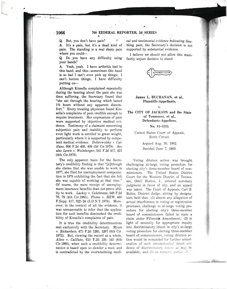Buchanan v. City of Jackson Court Opinion preview