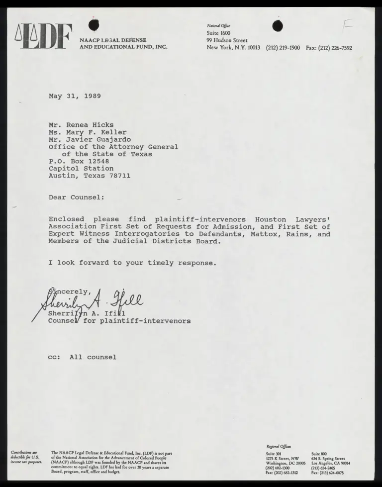 Plaintiff-Intervenors' HLA First Request for Admissions to Defendants; First Set of Expert Witness Interrogatories to Defendants preview