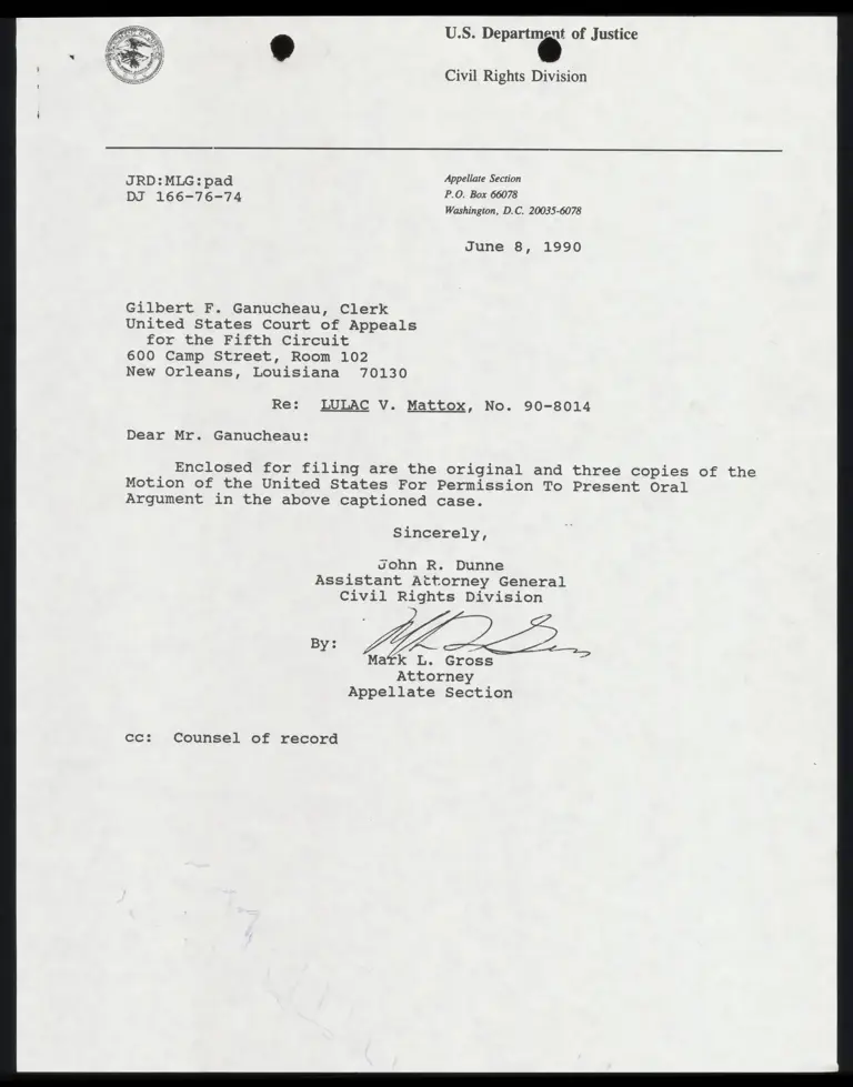 Motion of the United States for Permission to Present Oral Argument preview