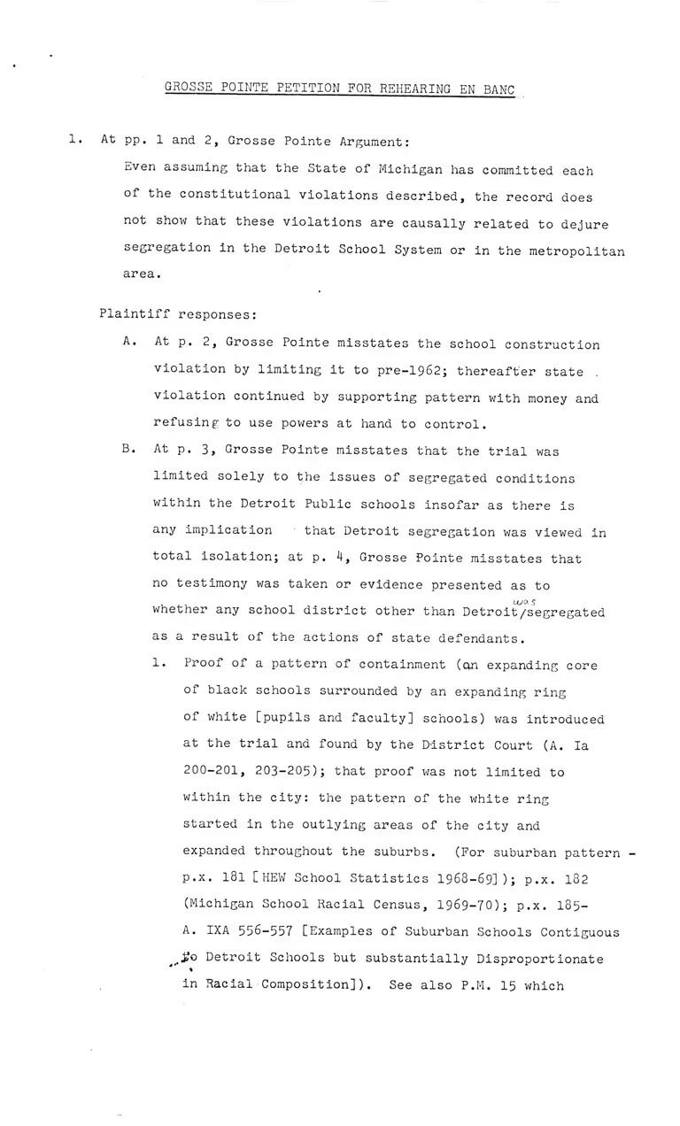 Attorney Notes on Grosse Pointe Petition for Rehearing En Banc preview