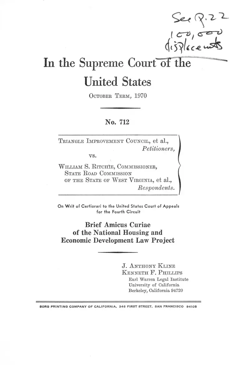 Triangle Improvement Council v. Ritchie Brief Amicus Curiae preview