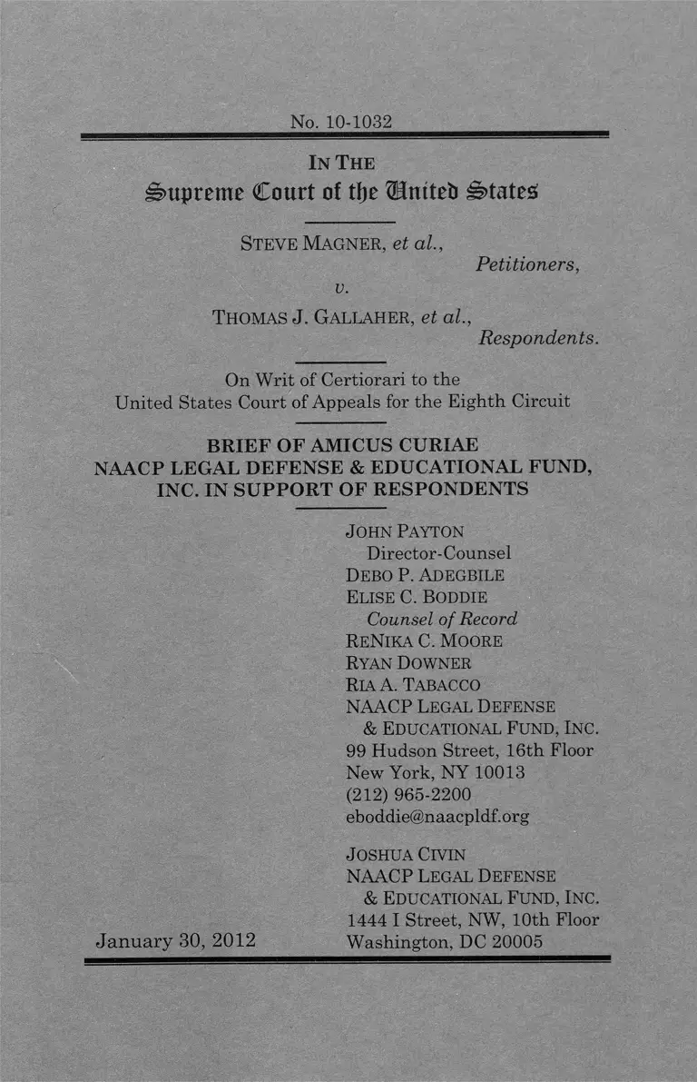 Magner v. Gallagher Brief Amicus Curiae preview