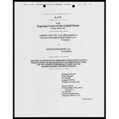 Response in Opposition to Emergency Application for Stay Pending Appeal of the Decision of the Court preview