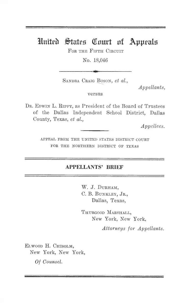 Boson v. Rippy Appellants' Brief preview