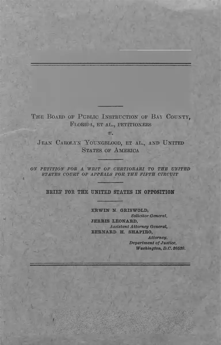 Board of Public Instruction of Bay County, Florida v. Youngblood Brief for the United States in Opposition preview