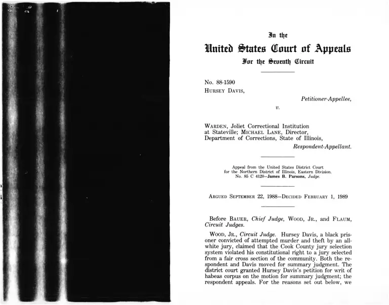Davis v. Warden Court Opinion preview