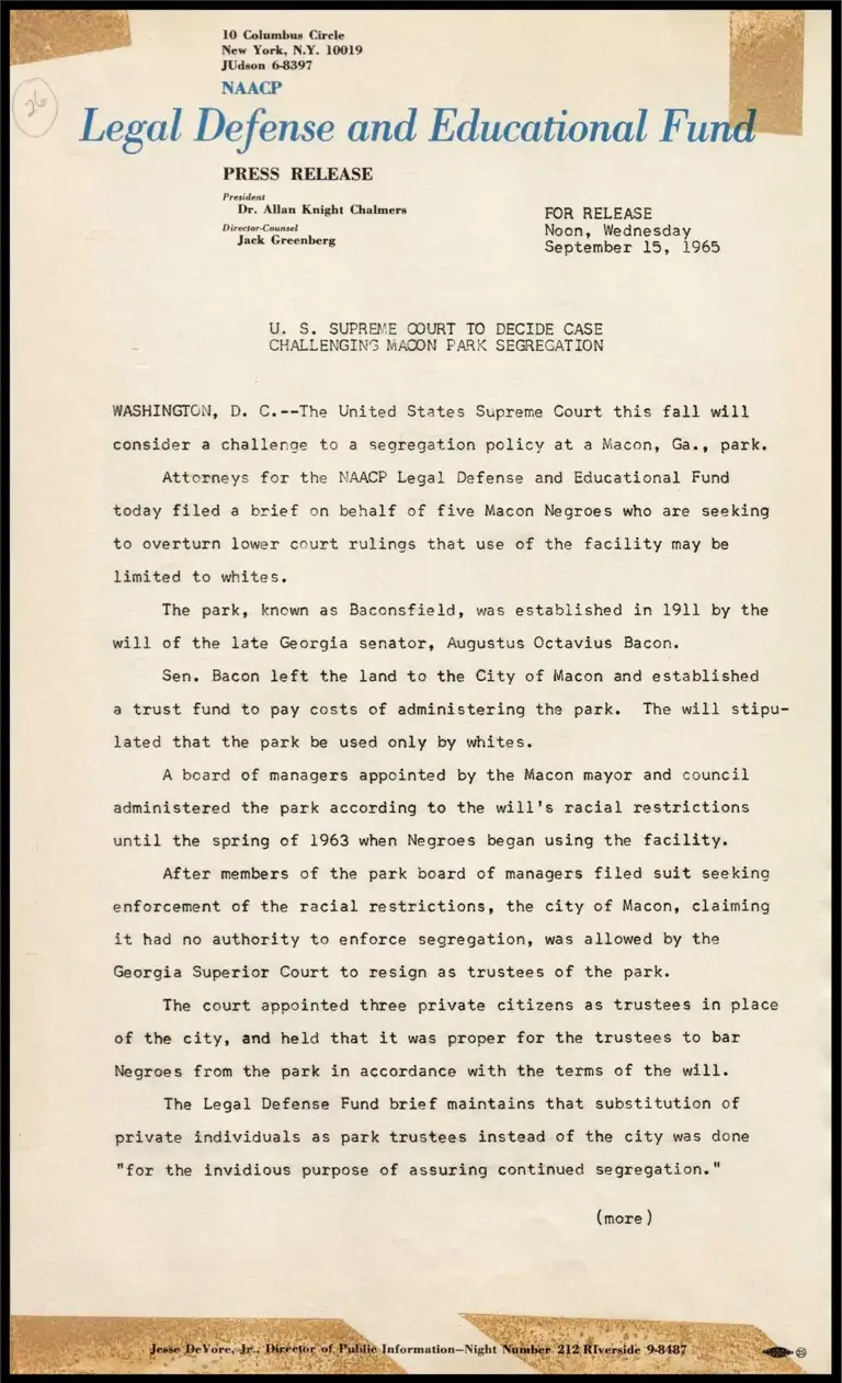 U.S. Supreme Court to Decide Case Challenging Macon Park Segregation preview