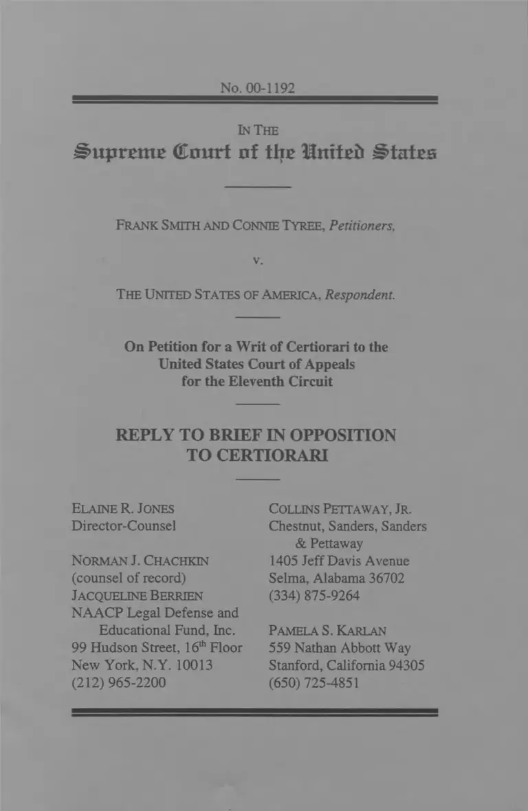Smith v USA Reply Brief in Opposition to Certiorari preview