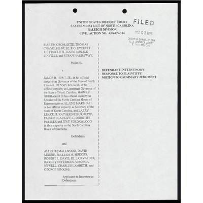 Defendant-Intervenor’s Response to Plaintiffs’ Motion for Summary Judement preview
