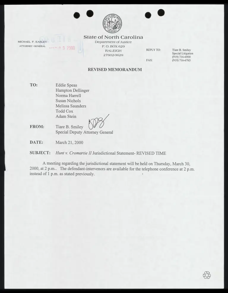 Revised Memo RE: Jurisdictional Statement Time preview