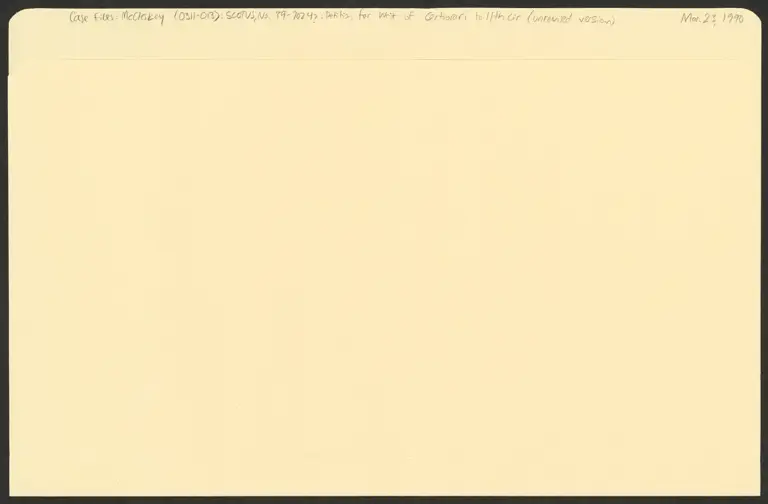 Petition for Writ of Certiorari to the 11th Circuit (Unrevised Version) preview
