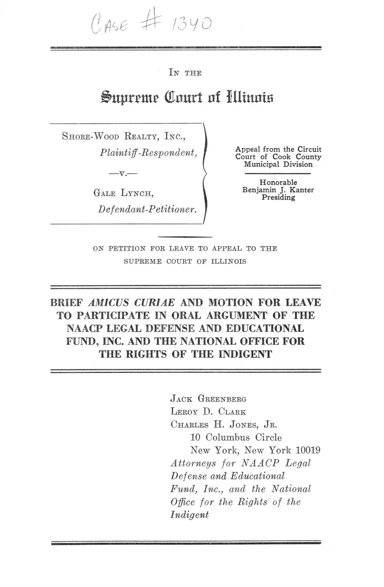 Shore Wood Realty Inc v Lynch Brief Amicus Curiae preview
