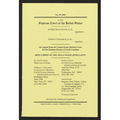 Reply Brief of the Smallwood Appellants preview
