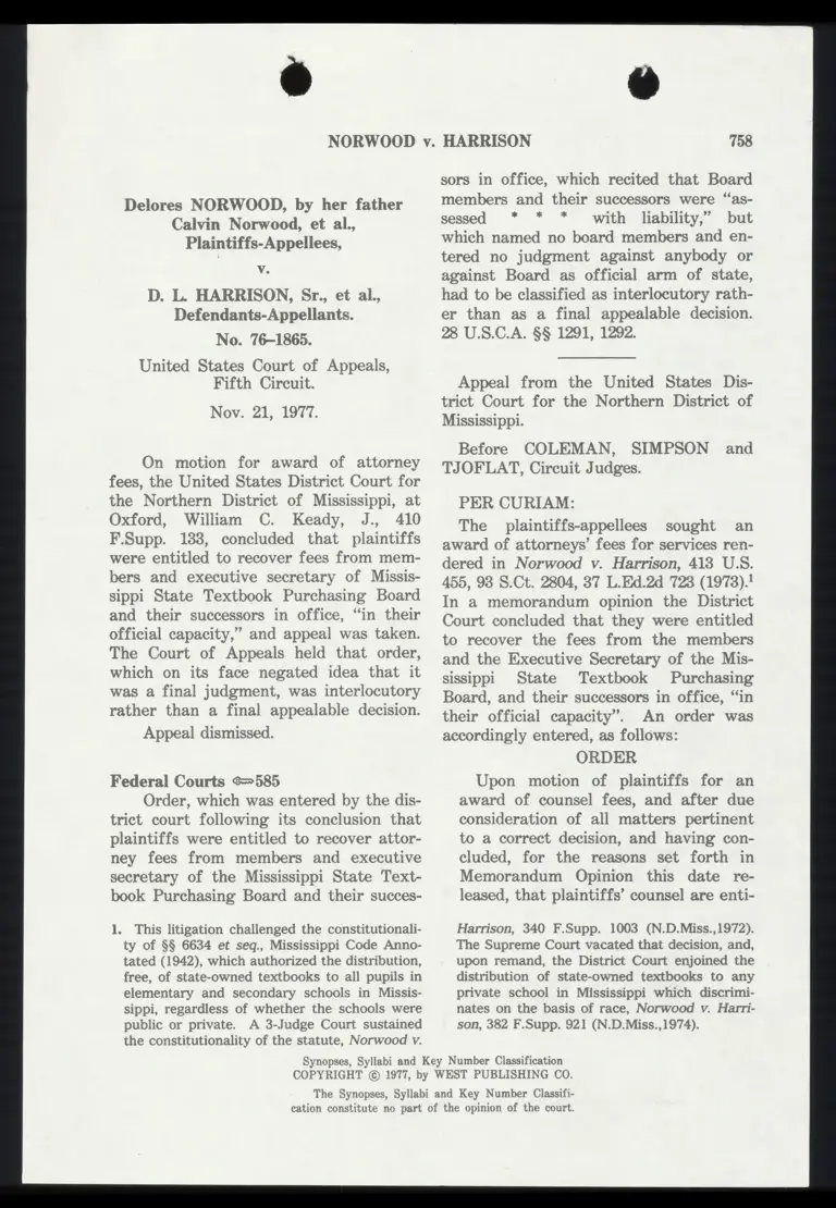 Order Dismissing Appeal preview