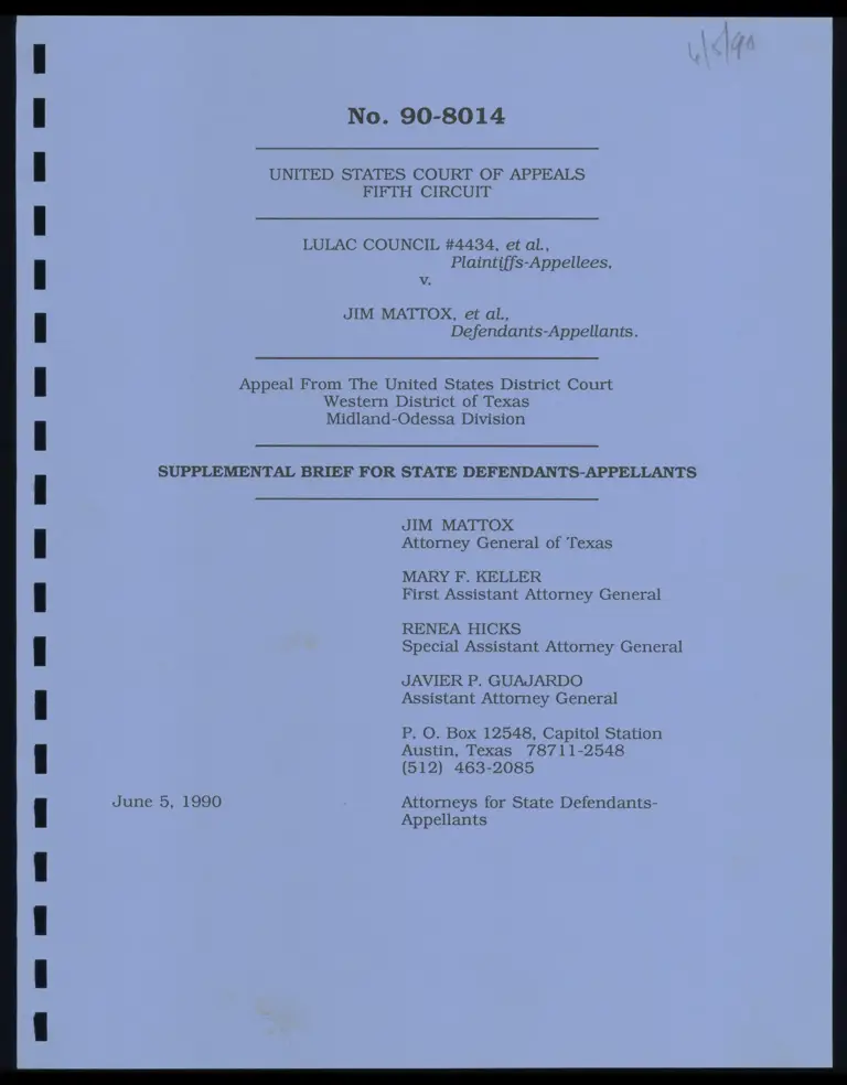 Supplemental Brief for State Defendants-Appellants preview