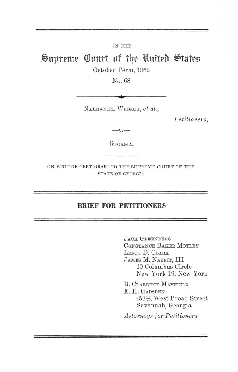 Wright v. Georgia Brief for Petitioners preview