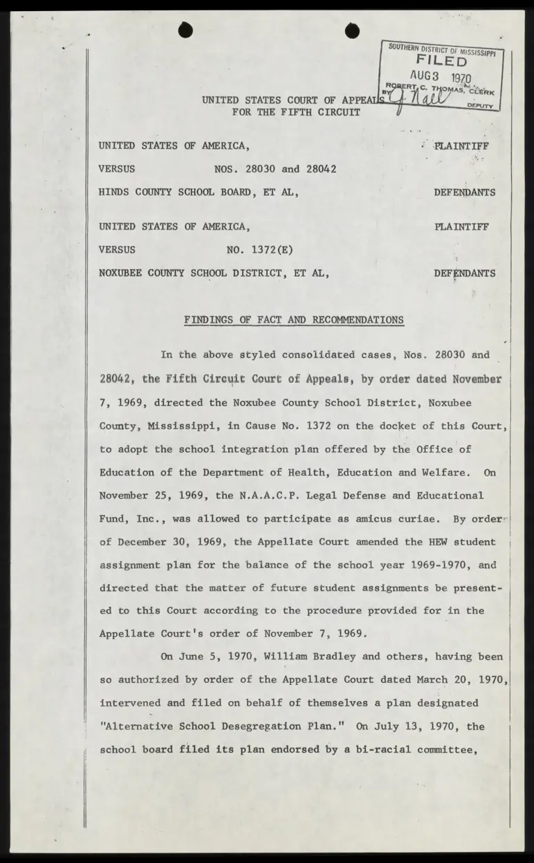 Findings of Fact and Recommendations preview