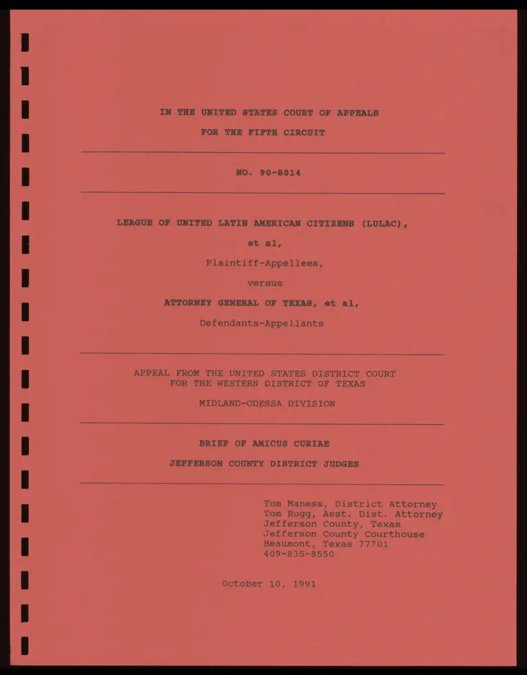 Brief of Amicus Curiae Jefferson County District Judges preview