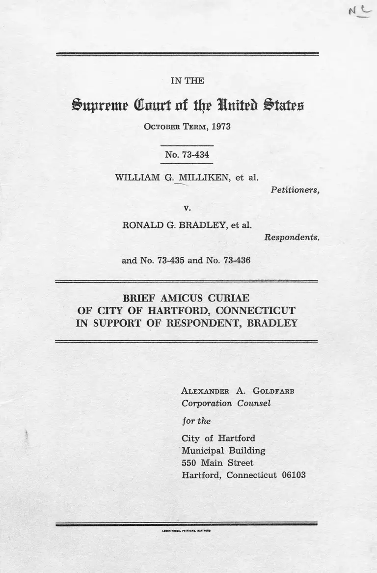 Milliken v. Bradley Brief Amicus Curiae in Support of Respondents preview