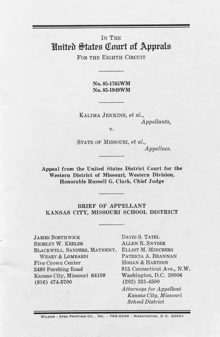 Jenkins v. Missouri Brief of Appellant Kansas City, MO School District preview