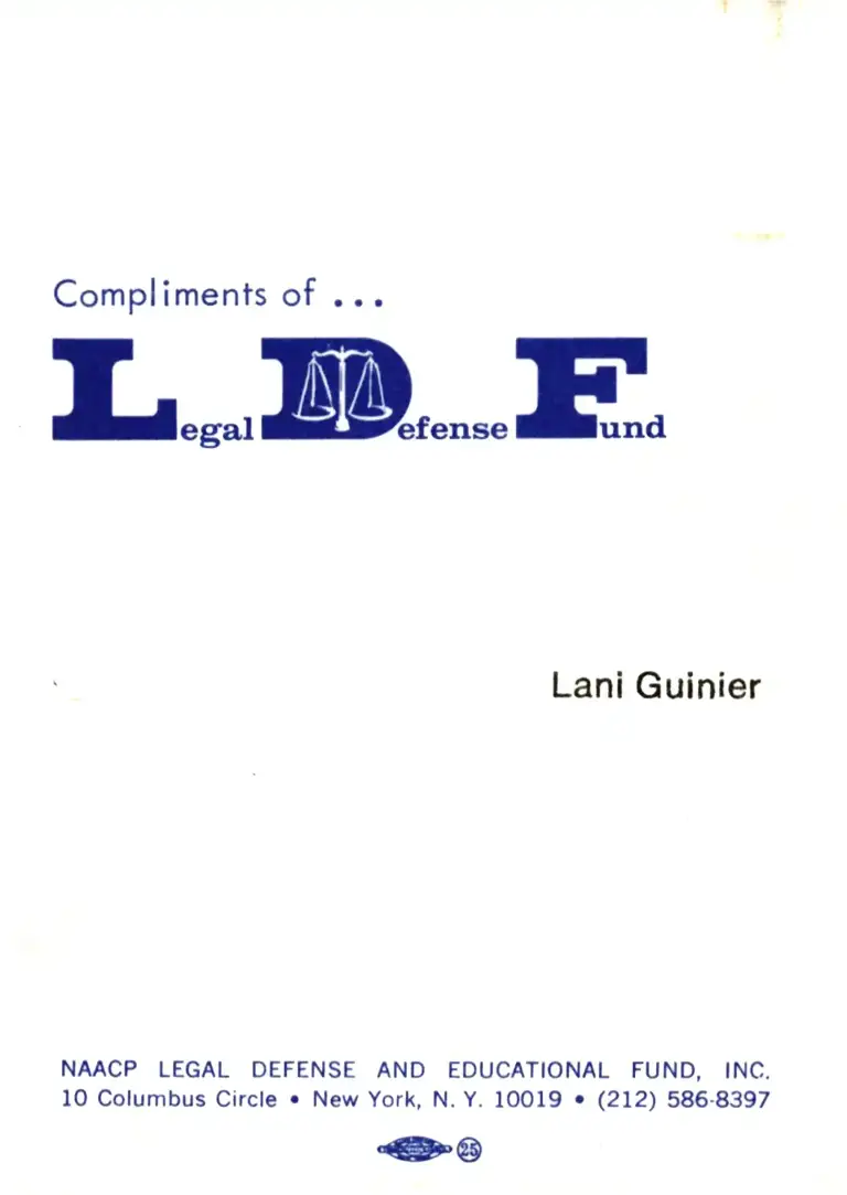 Lani Guinier LDF Letterhead preview