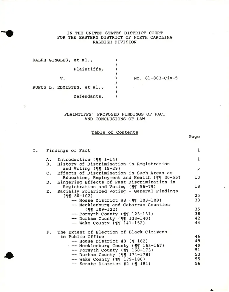 Plaintiffs' Proposed Findings of Fact and Conclusions of Law preview