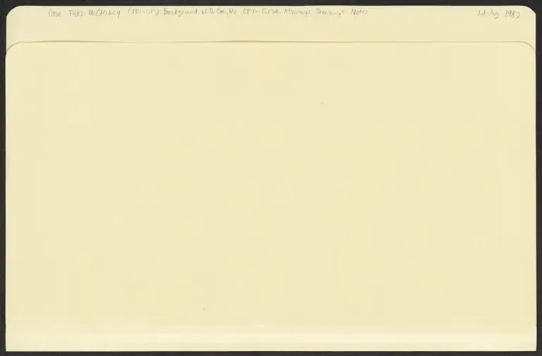 Northern District of Georgia, No. C87-1517A - Attorney's Transcript Notes preview