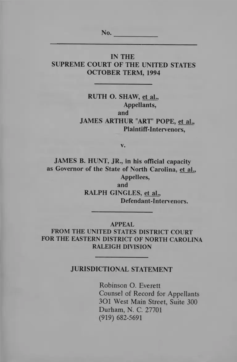 Shaw v Hunt Jurisdictional Statement preview