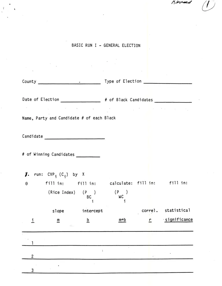 Doc. 7404D Basic Run I - General Election preview