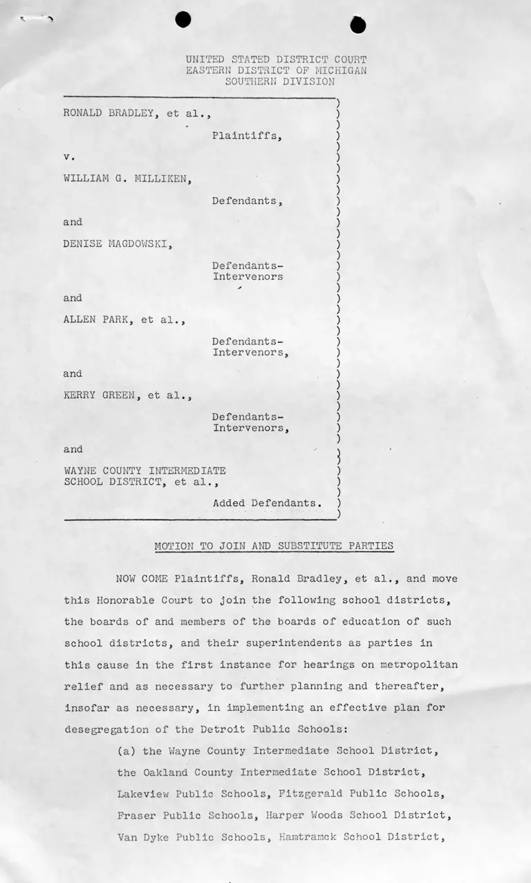 Draft Motion to Join and Substitute Parties preview
