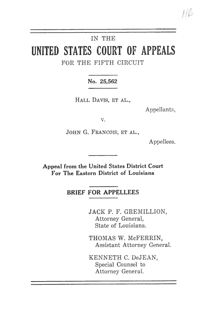 Davis v. Francois Brief for Appellees preview