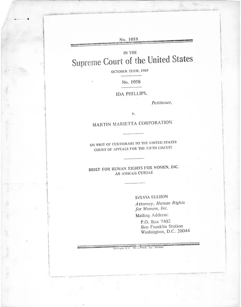 Phillips v. Martin Marietta Corporation Brief Amicus Curiae preview