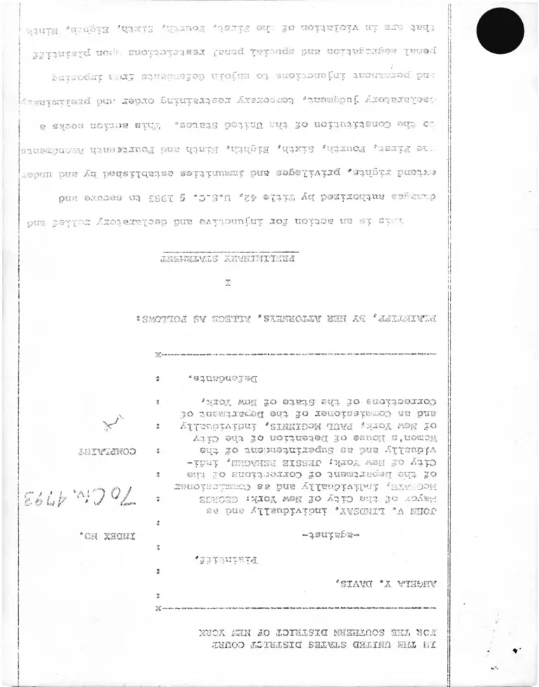 Davis v. Lindsay Complaint preview